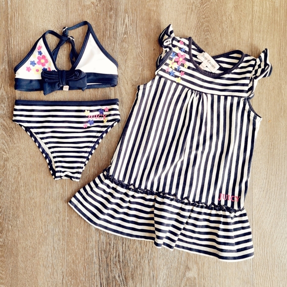 6-12 MONTHS JUICY COUTURE 3 PIECE SWIMWEAR EUC - Picture 1 of 5